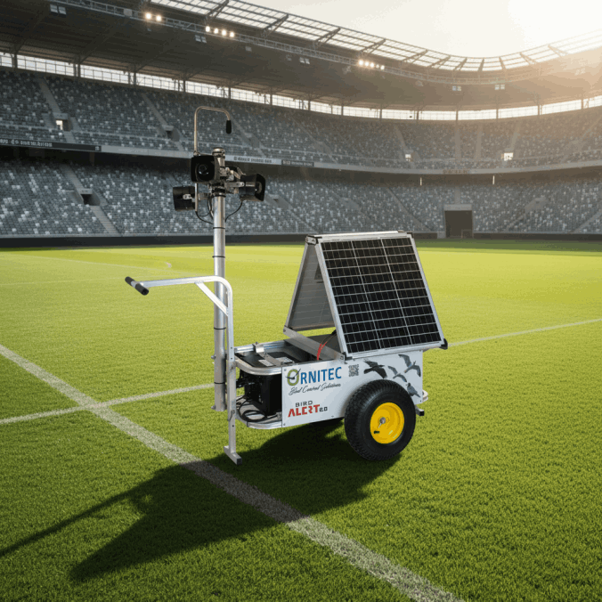 Stadion Fussball Vogelabwehr BirdAlert