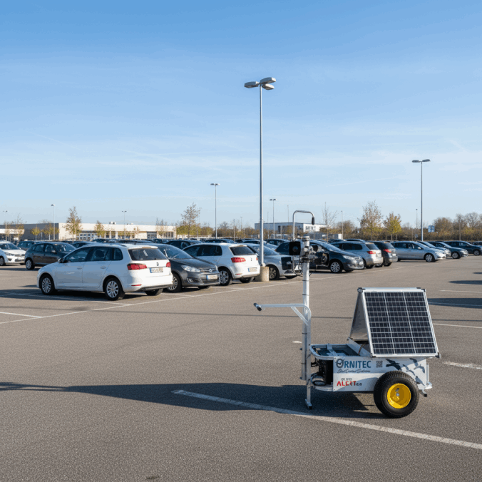 Flughafen Freilager Parkplatz Vogelabwehr